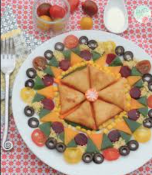 Salade du soleil et bricks au fromage frais surimi (pour Imane Magazine)