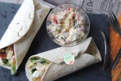 Wrap façon salade césar et sa piémontaise halal