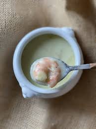 Soupe poireaux crevettes