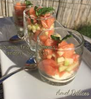 Verrines saumon pomme granny boursin