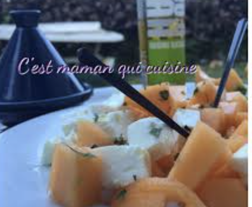 Salade fraîcheur melon feta coriandre