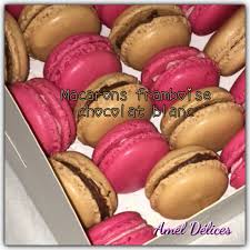 Mes macarons Ganache montée chocolat blanc framboise