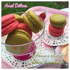 ganache montée chocolat blancs pistache macarons