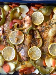 Filet de daurade aux légumes et charmoula